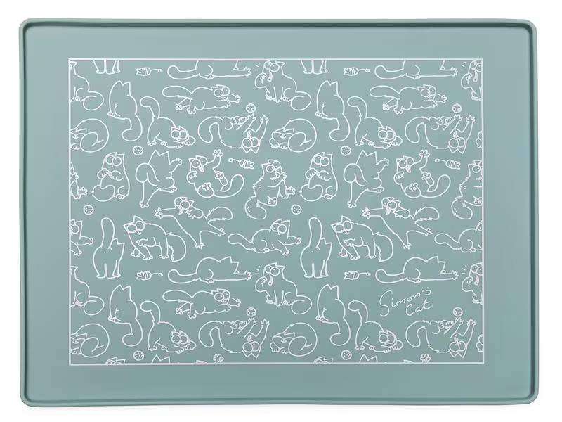 Simon's Cat Napfunterlage 40 x 30 x 1 cm, Grün