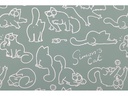 Simon's Cat Napfunterlage 40 x 30 x 1 cm, Grün