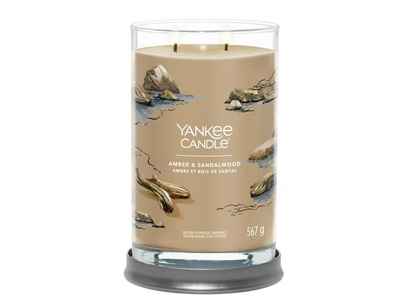 Yankee Candle Signature Duftkerze Amber &amp; Sandalwood Signature Large Tumbler