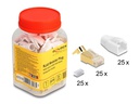 Delock Stecker RJ45, S/FTP, Cat.7 25 Stück, Transparent