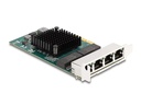 Delock Netzwerkkarte 4x RJ45 Gigabit, PCI-Express x4