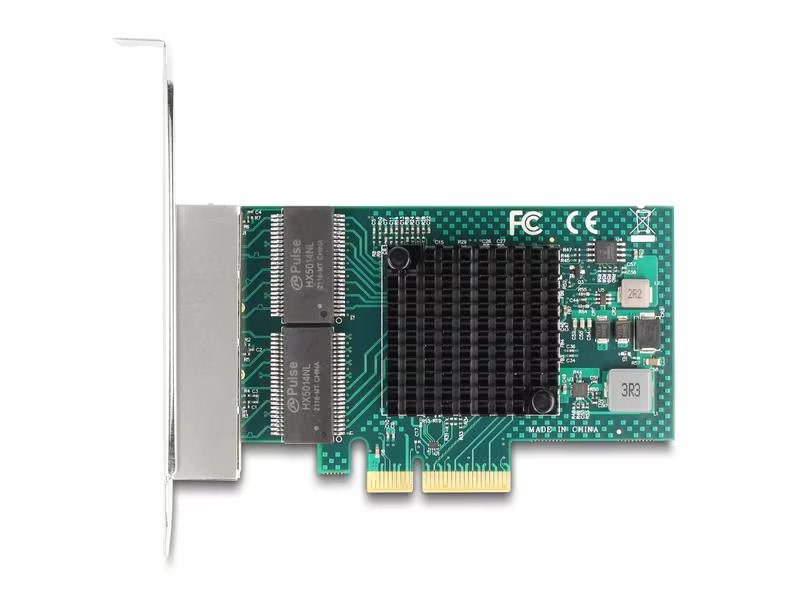Delock Netzwerkkarte 4x RJ45 Gigabit, PCI-Express x4