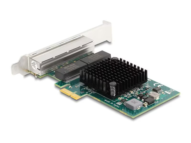 Delock Netzwerkkarte 4x RJ45 Gigabit, PCI-Express x1