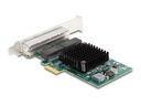 Delock Netzwerkkarte 4x RJ45 Gigabit, PCI-Express x1
