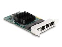 Delock Netzwerkkarte 4x RJ45 Gigabit, PCI-Express x1