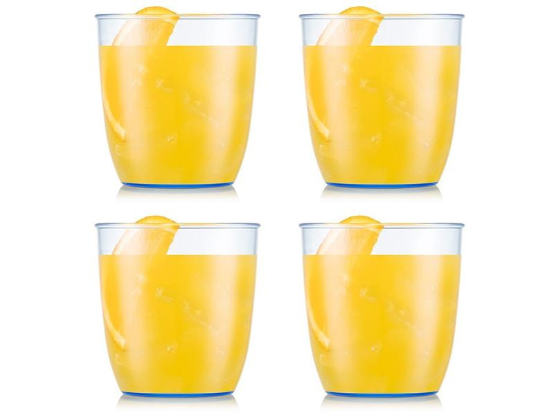 Bodum Outdoor-Becher Kvadrant 350 ml, Blau, 4 Stück