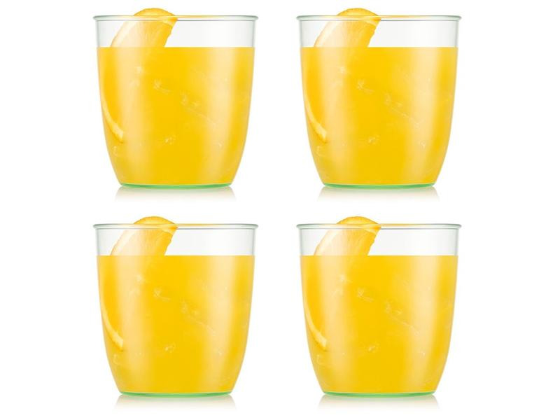 Bodum Outdoor-Becher Kvadrant 350 ml, Grün, 4 Stück