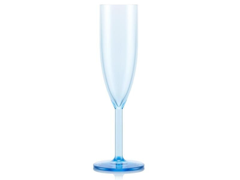 Bodum Outdoor-Champagnerglas Oktett 120 ml, Blau, 4 Stück