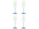 Bodum Outdoor-Champagnerglas Oktett 120 ml, Blau, 4 Stück