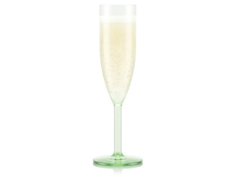 Bodum Outdoor-Champagnerglas Oktett 120 ml, Grün, 4 Stück
