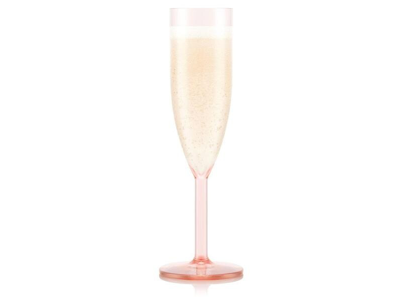 Bodum Outdoor-Champagnerglas Oktett 120 ml, Rosa, 4 Stück