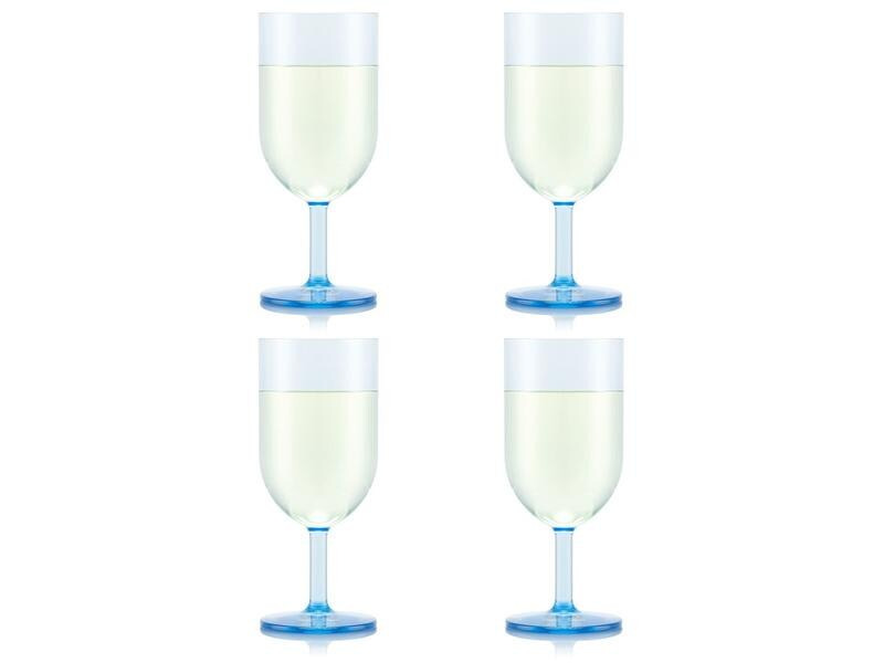 Bodum Outdoor-Weinglas Oktett 230 ml, Blau, 4 Stück