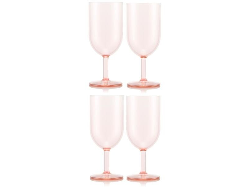 Bodum Outdoor-Weinglas Oktett 230 ml, Rosa, 4 Stück