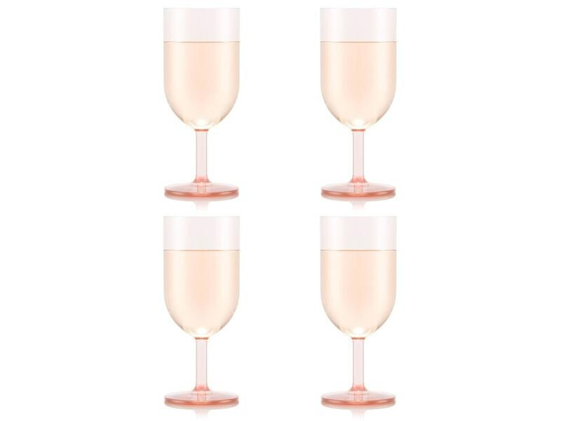 Bodum Outdoor-Weinglas Oktett 230 ml, Rosa, 4 Stück