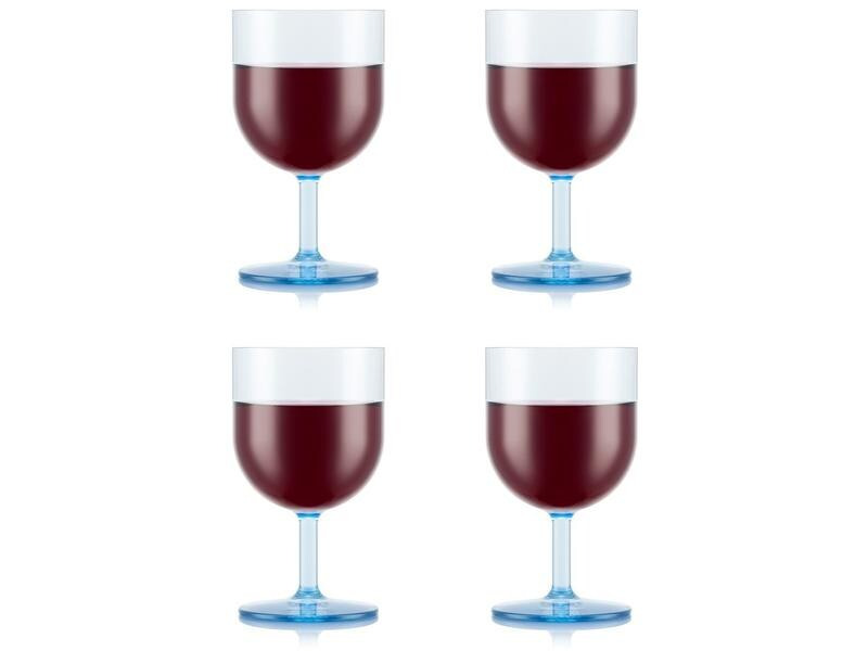 Bodum Outdoor-Weinglas Oktett 250 ml, Blau, 4 Stück