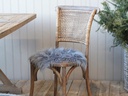 Chic Antique Pelzimitat 40 x 40 cm, Grau