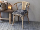 Chic Antique Pelzimitat 40 x 40 cm, Grau