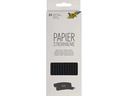 Folia Strohhalme Papier, 25 Stück, Schwarz
