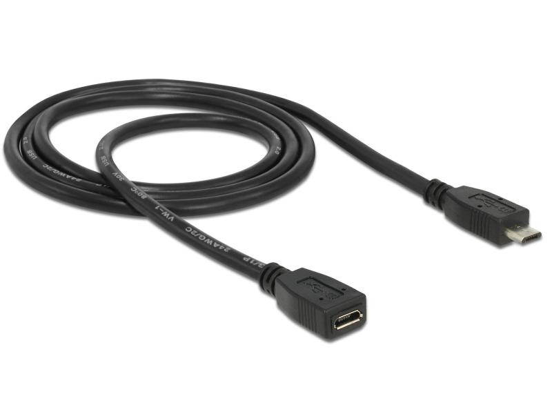 Delock USB 2.0-Verlängerungskabel Micro-USB B - Micro-USB B 1 m
