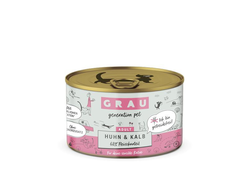 Grau Nassfutter Huhn &amp; Kalb, 6 x 200 g