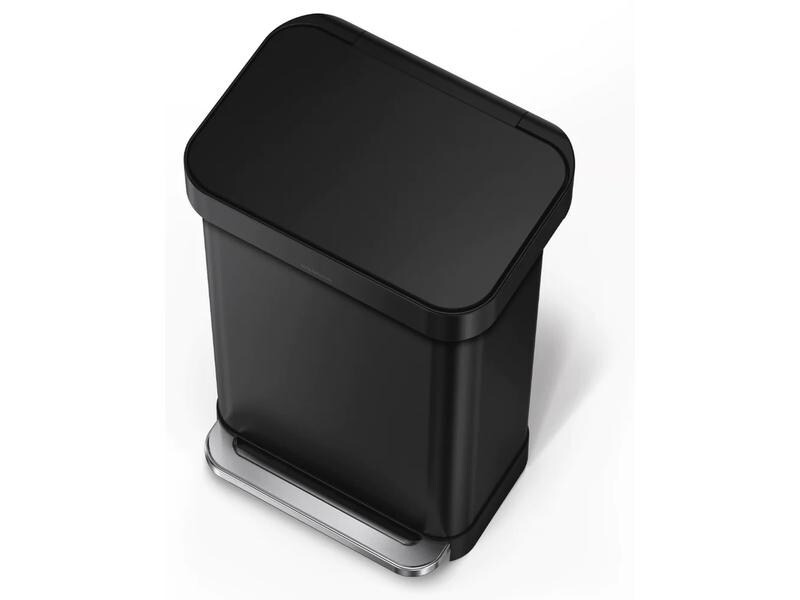 Simplehuman Treteimer 45 l, Schwarz matt