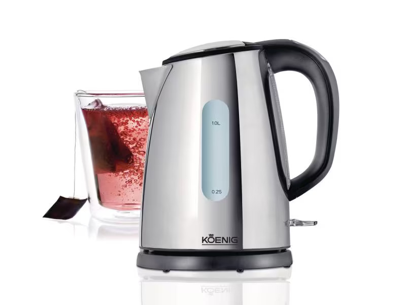 Koenig Wasserkocher Chrome Line 1 l, Chrom