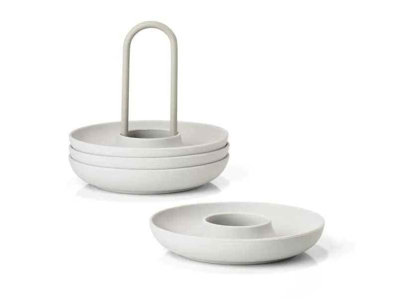 Zone Denmark Eierbecher Singles 4er Set, Hellgrau