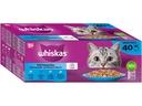 Whiskas Nassfutter 1+, Fisch Auswahl in Gelee, 40 x 85 g