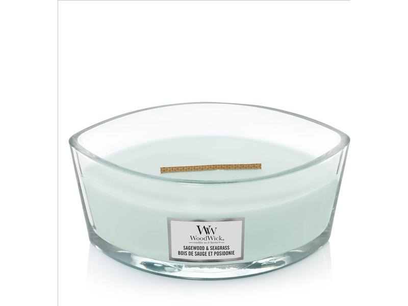 Woodwick Duftkerze Sagewood &amp; Seagrass Ellipse