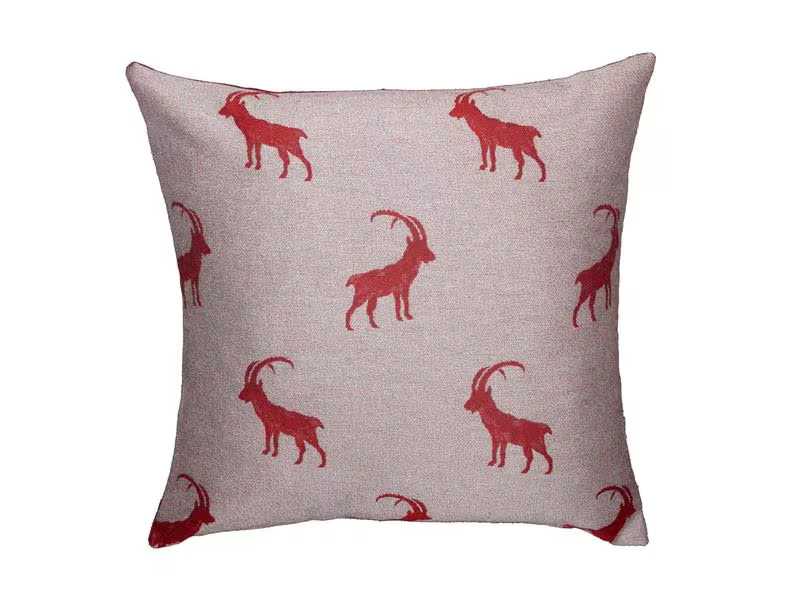 Hubatka Kissenbezug Steinbock 45 x  45 cm, Rot