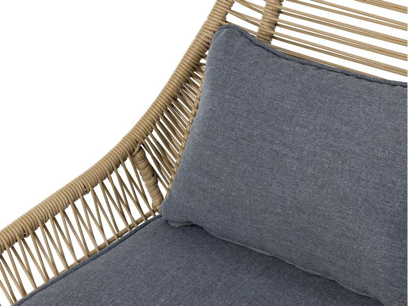 COCON Loungeset Minusio, Beige/Grau, 2 Sitzplätze