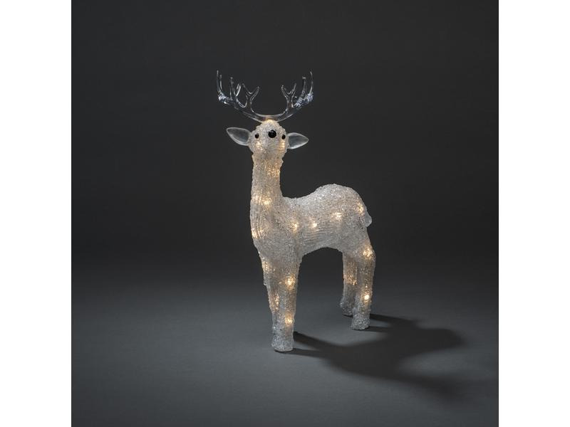 Konstsmide LED-Figur Acryl Rentier, 31.5 cm, Klar