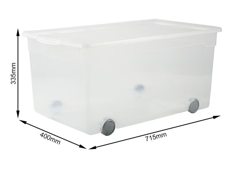 Rotho Aufbewahrungsbox 3 Stück, Schwarz/Transparent