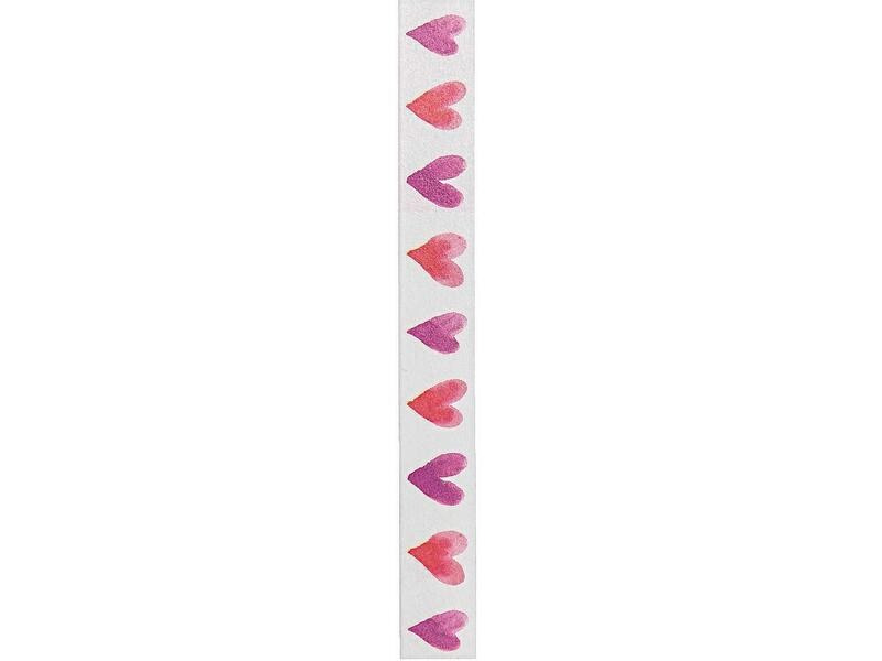 Rico Design Washi Tape It must be love 1.5 cm x 10 m, Rot/Violett