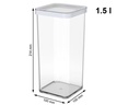 Rotho Vorratsdose Loft 5 Stück, 6.1 l, Transparent/Weiss