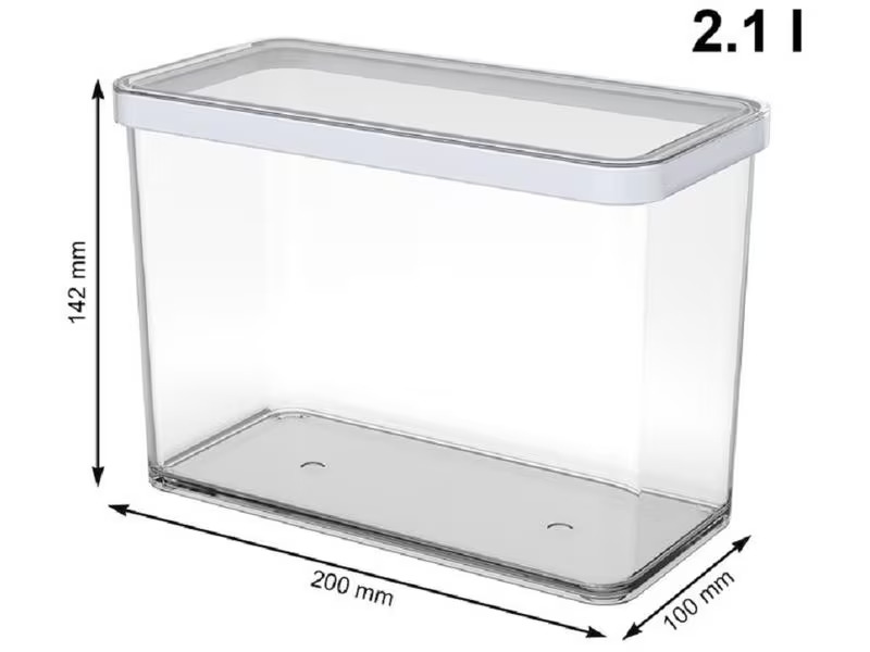 Rotho Vorratsdose Loft 5 Stück, 6.1 l, Transparent/Weiss