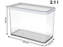 Rotho Vorratsdose Loft 5 Stück, 6.1 l, Transparent/Weiss