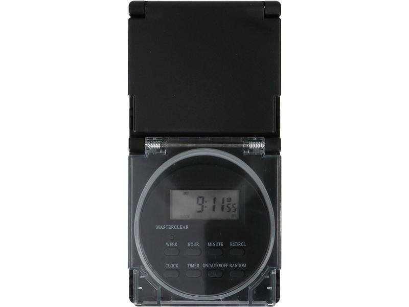 Max Hauri Zeitschaltuhr IP55 Digital, Schwarz