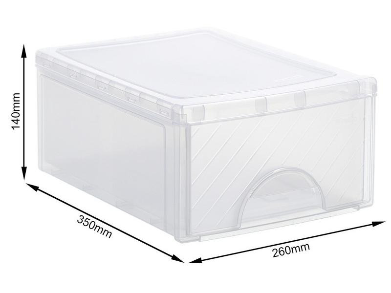 Rotho Schubladenbox 3 Stück, Transparent
