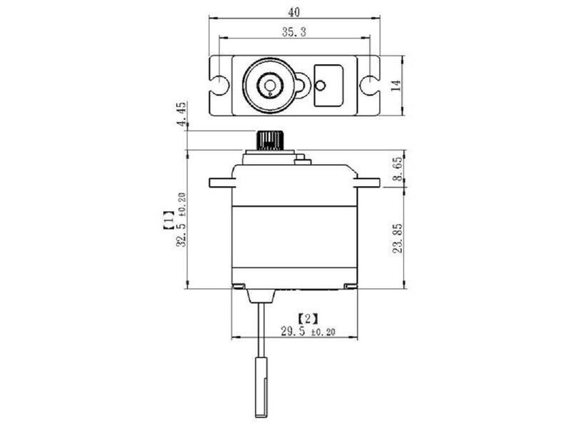 Savöx Mini Servo SW-0250MG+, 5.0 kg Digital, Wasserdicht