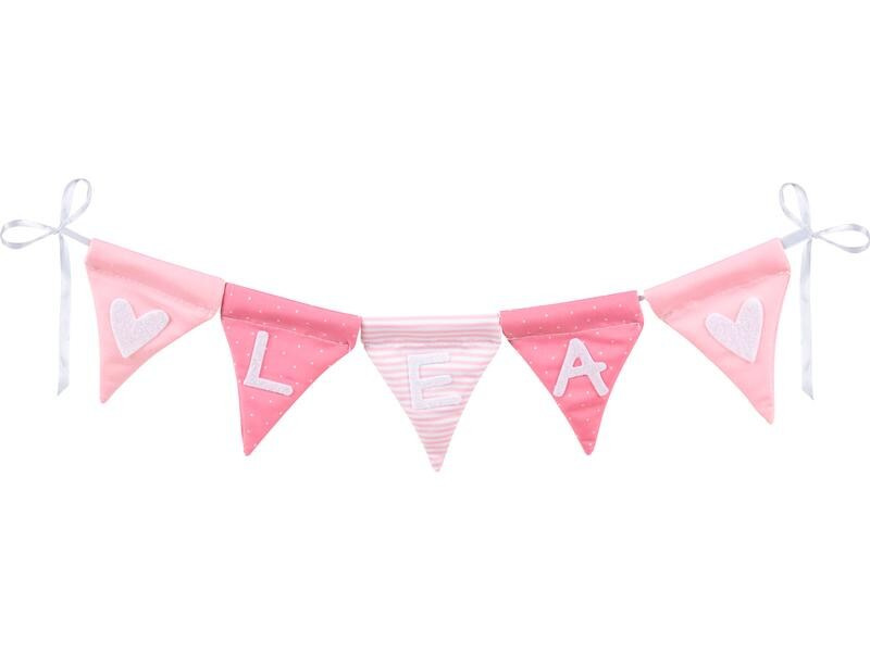 Goki Buchstabe Wimpelkette Rosa