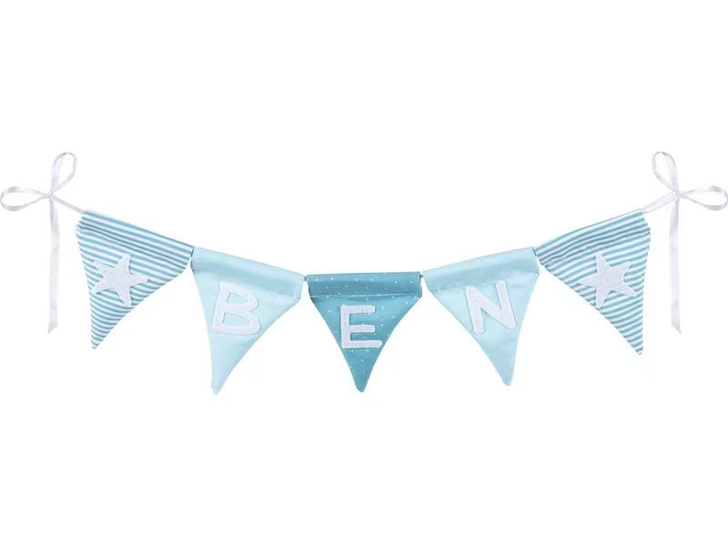 Goki Buchstabe Wimpelkette Blau