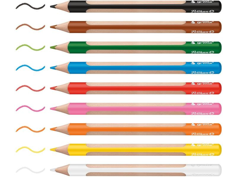 Pelikan Farbstifte Griffix Buntstifte 9 Farben