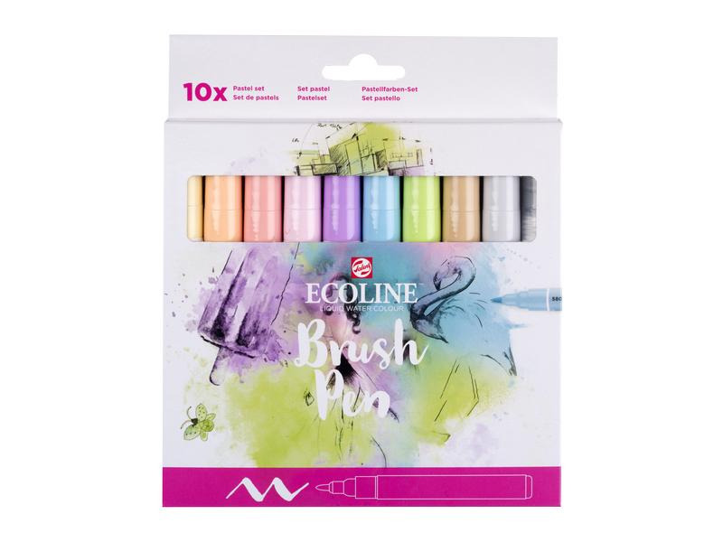 Talens Fasermaler Ecoline Pastell 10er Set