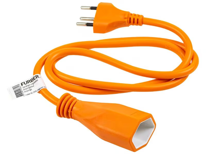 FURBER.power Verlängerungskabel T13-T12 1.0 m Orange
