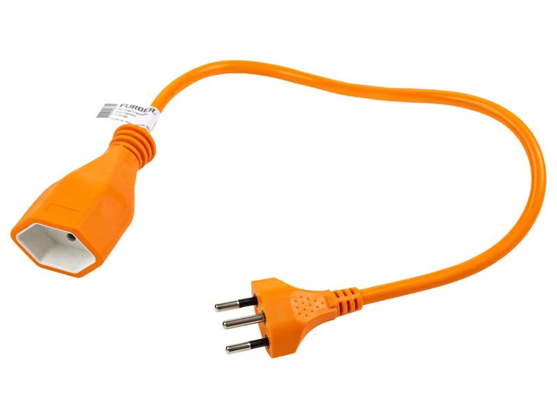 FURBER.power Verlängerungskabel T13-T12 0.5 m Orange