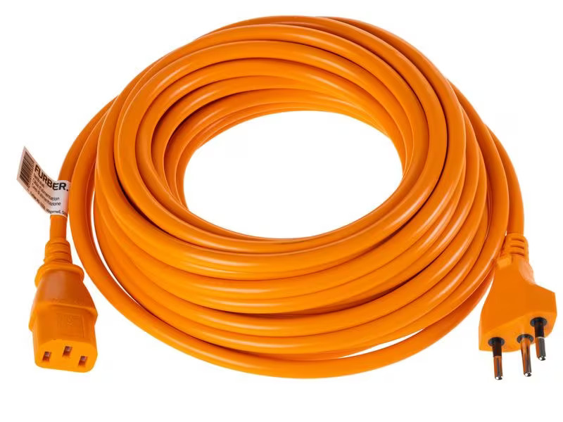 FURBER.power Netzkabel C13-T12 10.0 m Orange