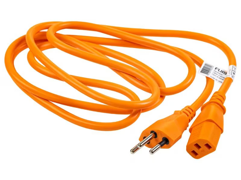 FURBER.power Netzkabel C13-T12 1.8 m Orange
