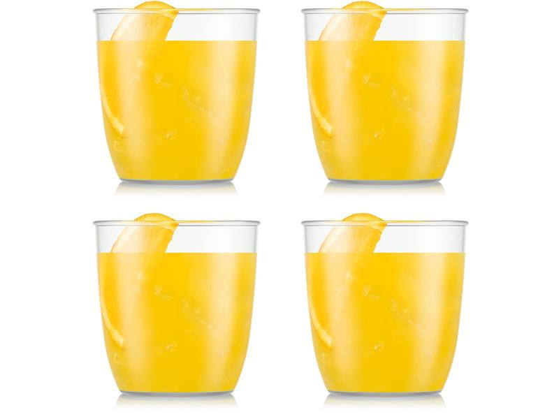 Bodum Outdoor-Becher Kvadrant 350 ml, Transparent, 4 Stück