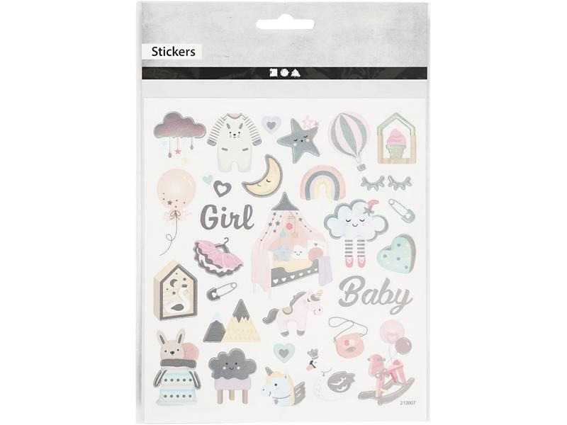Creativ Company Motivsticker Baby Girl 1 Blatt